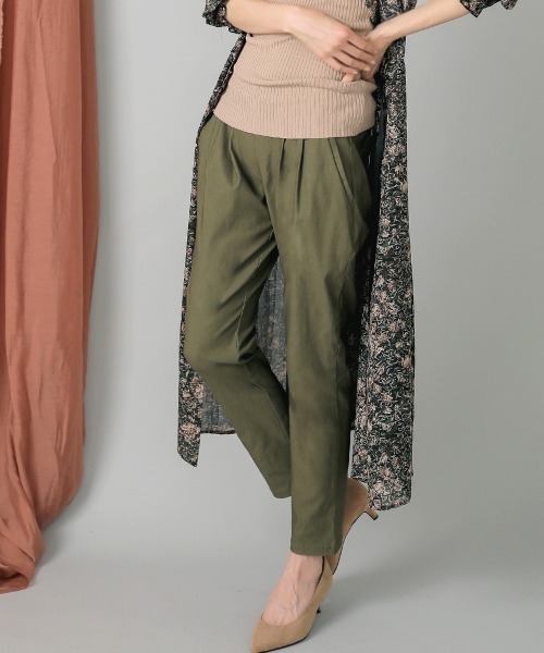 Bou Jeloud（ブージュルード）の「美脚ストレッチ◆ハイテンションタックパンツ（その他パンツ・レディース・チャコールグレー/ブラック/カーキ/ボルドー/キャメル/ライトカーキ/ベージュ・38/36/40）」の7枚目の写真