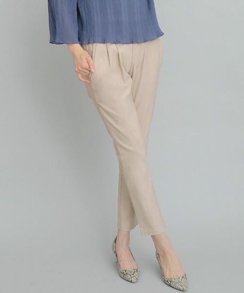 Bou Jeloud（ブージュルード）の「美脚ストレッチ◆ハイテンションタックパンツ（その他パンツ・レディース・チャコールグレー/ブラック/カーキ/ボルドー/キャメル/ライトカーキ/ベージュ・38/36/40）」の5枚目の写真