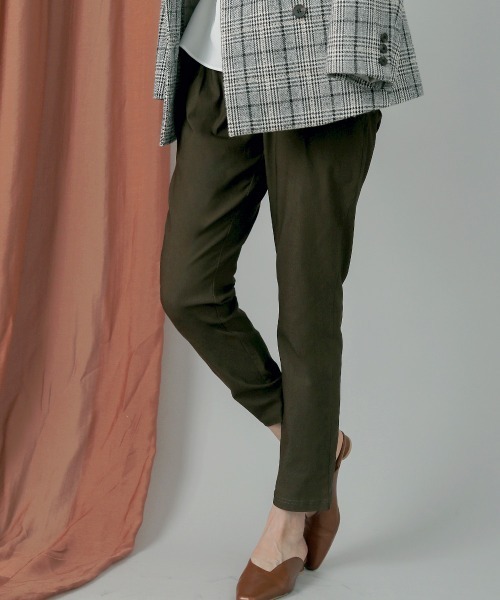 Bou Jeloud（ブージュルード）の「美脚ストレッチ◆ハイテンションタックパンツ（その他パンツ・レディース・チャコールグレー/ブラック/カーキ/ボルドー/キャメル/ライトカーキ/ベージュ・38/36/40）」の6枚目の写真