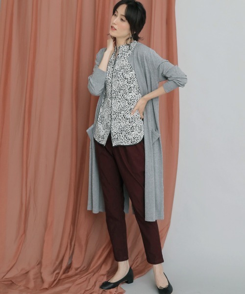 Bou Jeloud（ブージュルード）の「美脚ストレッチ◆ハイテンションタックパンツ（その他パンツ・レディース・チャコールグレー/ブラック/カーキ/ボルドー/キャメル/ライトカーキ/ベージュ・38/36/40）」の8枚目の写真