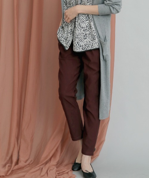 Bou Jeloud（ブージュルード）の「美脚ストレッチ◆ハイテンションタックパンツ（その他パンツ・レディース・チャコールグレー/ブラック/カーキ/ボルドー/キャメル/ライトカーキ/ベージュ・38/36/40）」の9枚目の写真