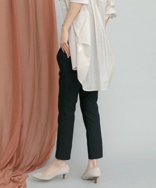 Bou Jeloud（ブージュルード）の「美脚ストレッチ◆ハイテンションタックパンツ（その他パンツ・レディース・チャコールグレー/ブラック/カーキ/ボルドー/キャメル/ライトカーキ/ベージュ・38/36/40）」の15枚目の写真