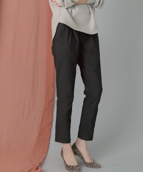 Bou Jeloud（ブージュルード）の「美脚ストレッチ◆ハイテンションタックパンツ（その他パンツ・レディース・チャコールグレー/ブラック/カーキ/ボルドー/キャメル/ライトカーキ/ベージュ・38/36/40）」の17枚目の写真