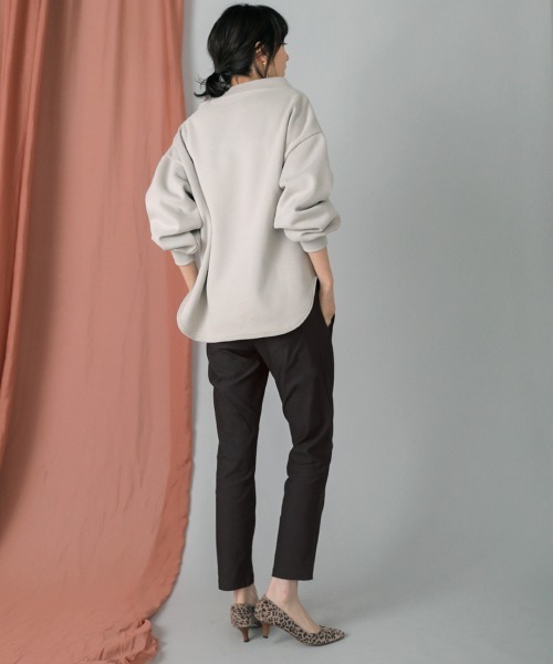 Bou Jeloud（ブージュルード）の「美脚ストレッチ◆ハイテンションタックパンツ（その他パンツ・レディース・チャコールグレー/ブラック/カーキ/ボルドー/キャメル/ライトカーキ/ベージュ・38/36/40）」の18枚目の写真