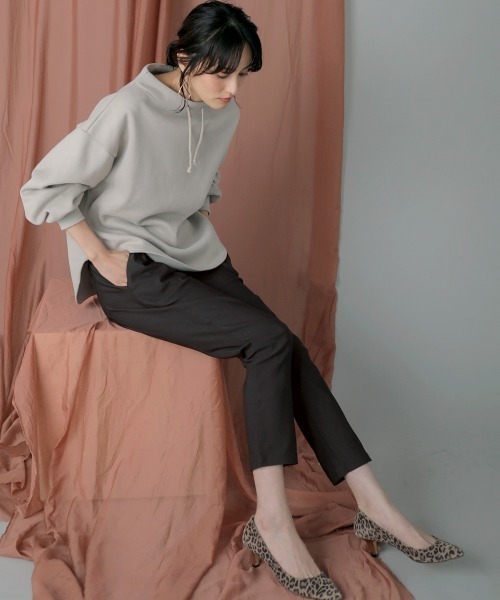 Bou Jeloud（ブージュルード）の「美脚ストレッチ◆ハイテンションタックパンツ（その他パンツ・レディース・チャコールグレー/ブラック/カーキ/ボルドー/キャメル/ライトカーキ/ベージュ・38/36/40）」の19枚目の写真