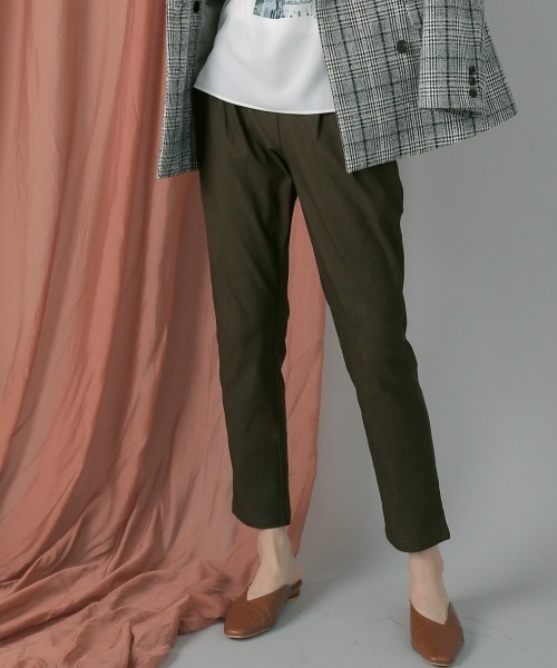 Bou Jeloud（ブージュルード）の「美脚ストレッチ◆ハイテンションタックパンツ（その他パンツ・レディース・チャコールグレー/ブラック/カーキ/ボルドー/キャメル/ライトカーキ/ベージュ・38/36/40）」の22枚目の写真