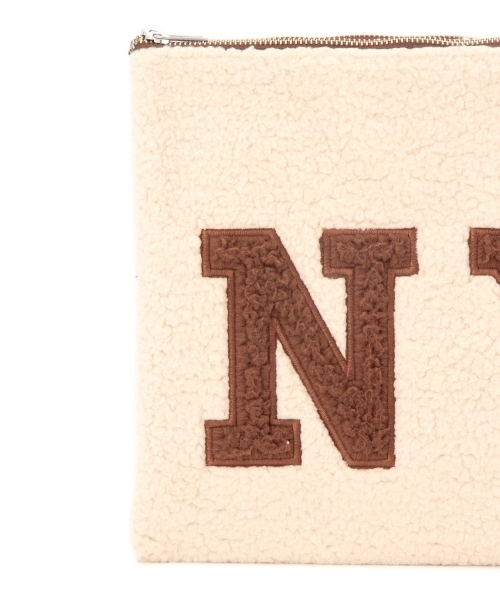 Ray BEAMS（レイビームス）の「◎MATATABI / "NYC" ボア クラッチバッグ（クラッチバッグ・レディース・オフホワイト/ブラック・ONE SIZE）」の13枚目の写真