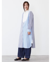 POU DOU DOU | パッチワークシャツワンピース(シャツワンピース)