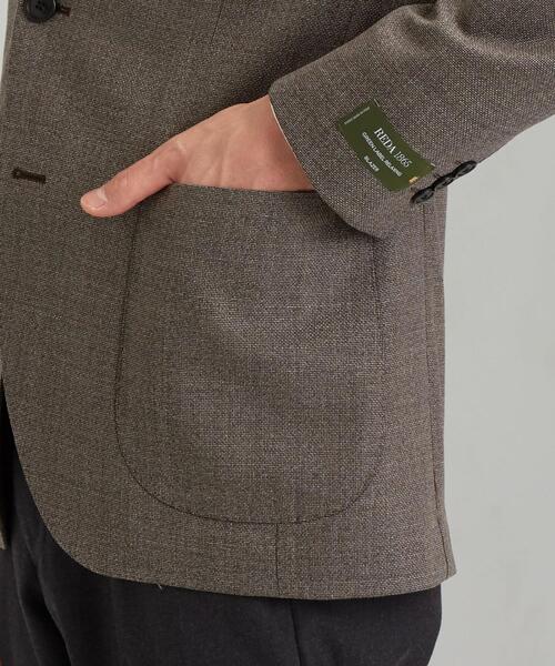 green label relaxing（グリーンレーベルリラクシング）の「[ レダ ] REDA メッシュ 無地 2B RG 2PP- ジャケット（テーラードジャケット・メンズ・ブラウン/ネイビー/ダークグレー・44/46/48/50/42）」の8枚目の写真