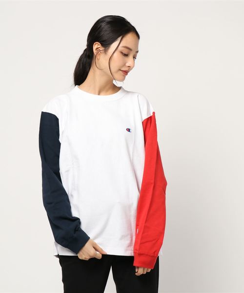 にゃー ニャー の にゃーとチャンピオンのコンビカラーlst Tシャツ カットソー Wear