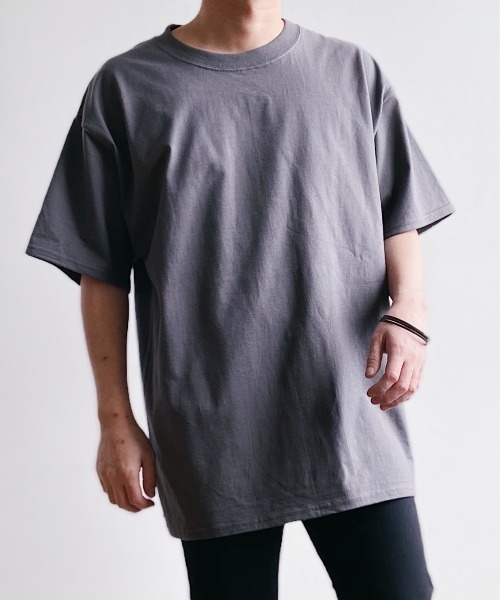 HANES(ヘインズ)の「HANES(ヘインズ) / BEEFY ビーフィー クルーネック 半袖 Tシャツ(Tシャツ/カットソー・メンズ・ホワイト/ブラック/カーキ/スモークグレー/サンドベージュ・M/L/XL)」の3枚目の写真