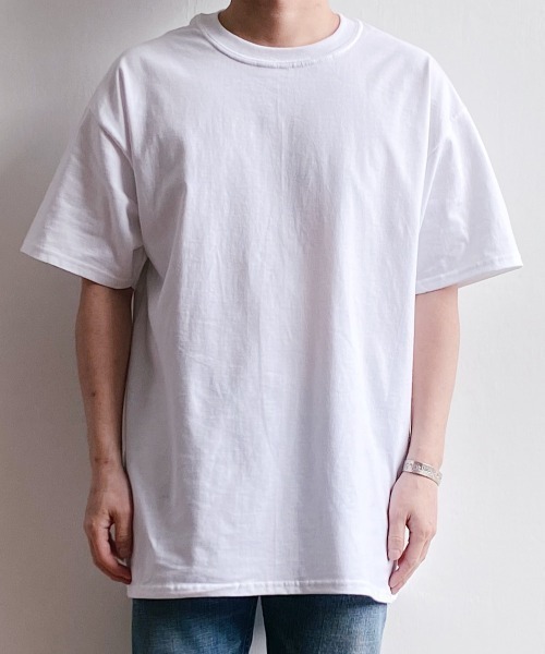 HANES(ヘインズ)の「HANES(ヘインズ) / BEEFY ビーフィー クルーネック 半袖 Tシャツ(Tシャツ/カットソー・メンズ・ホワイト/ブラック/カーキ/スモークグレー/サンドベージュ・M/L/XL)」の1枚目の写真