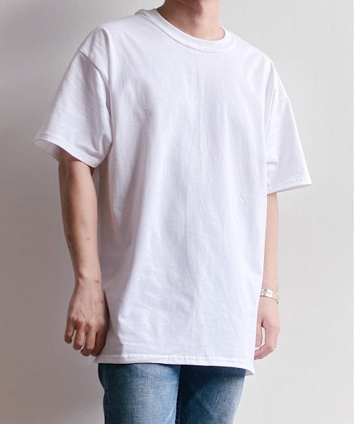 HANES(ヘインズ)の「HANES(ヘインズ) / BEEFY ビーフィー クルーネック 半袖 Tシャツ(Tシャツ/カットソー・メンズ・ホワイト/ブラック/カーキ/スモークグレー/サンドベージュ・M/L/XL)」の17枚目の写真