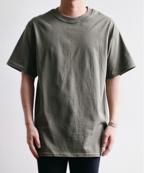 HANES(ヘインズ)の「HANES(ヘインズ) / BEEFY ビーフィー クルーネック 半袖 Tシャツ(Tシャツ/カットソー・メンズ・ホワイト/ブラック/カーキ/スモークグレー/サンドベージュ・M/L/XL)」の19枚目の写真