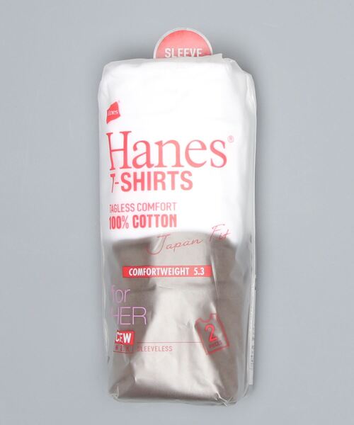 HANES(ヘインズ)の「【HANES/ヘインズ】【1枚で着れる厚手T】ヘインズ JAPAN FIT スリーブレス 2枚セット(白・黒)透けない5.3oz ノースリーブ(Tシャツ/カットソー・レディース・その他1/その他4/その他3/その他5/その他6/その他7/その他8・LARGE/MEDIUM)」の4枚目の写真