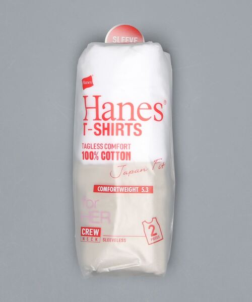 HANES(ヘインズ)の「【HANES/ヘインズ】【1枚で着れる厚手T】ヘインズ JAPAN FIT スリーブレス 2枚セット(白・黒)透けない5.3oz ノースリーブ(Tシャツ/カットソー・レディース・その他1/その他4/その他3/その他5/その他6/その他7/その他8・LARGE/MEDIUM)」の5枚目の写真