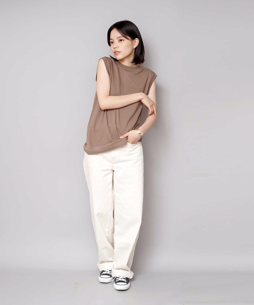 HANES(ヘインズ)の「【HANES/ヘインズ】【1枚で着れる厚手T】ヘインズ JAPAN FIT スリーブレス 2枚セット(白・黒)透けない5.3oz ノースリーブ(Tシャツ/カットソー・レディース・その他1/その他4/その他3/その他5/その他6/その他7/その他8・LARGE/MEDIUM)」の13枚目の写真