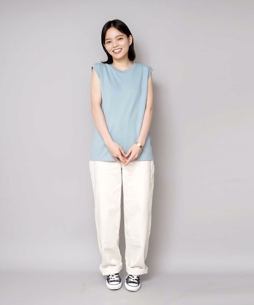 HANES(ヘインズ)の「【HANES/ヘインズ】【1枚で着れる厚手T】ヘインズ JAPAN FIT スリーブレス 2枚セット(白・黒)透けない5.3oz ノースリーブ(Tシャツ/カットソー・レディース・その他1/その他4/その他3/その他5/その他6/その他7/その他8・LARGE/MEDIUM)」の17枚目の写真