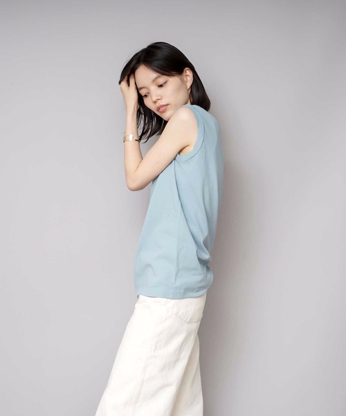 HANES(ヘインズ)の「【HANES/ヘインズ】【1枚で着れる厚手T】ヘインズ JAPAN FIT スリーブレス 2枚セット(白・黒)透けない5.3oz ノースリーブ(Tシャツ/カットソー・レディース・その他1/その他4/その他3/その他5/その他6/その他7/その他8・LARGE/MEDIUM)」の20枚目の写真