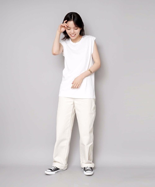 HANES(ヘインズ)の「【HANES/ヘインズ】【1枚で着れる厚手T】ヘインズ JAPAN FIT スリーブレス 2枚セット(白・黒)透けない5.3oz ノースリーブ(Tシャツ/カットソー・レディース・その他1/その他4/その他3/その他5/その他6/その他7/その他8・LARGE/MEDIUM)」の22枚目の写真