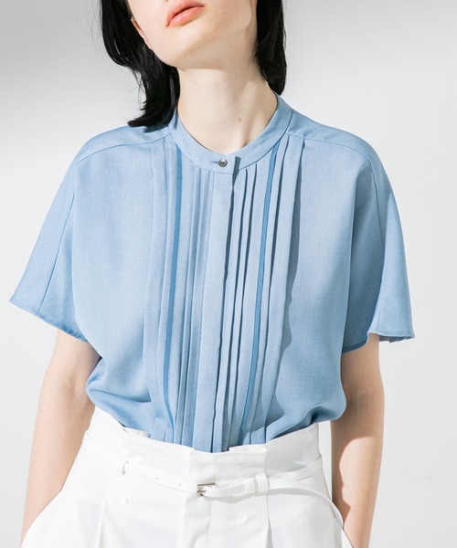 UNITED TOKYO（ユナイテッドトウキョウ）の「≪WEB限定≫アレンジキーネックブラウス /半袖 ブラウス（シャツ/ブラウス・レディース・ブラック/ベージュ/アイボリー/ブルー・0）」の6枚目の写真