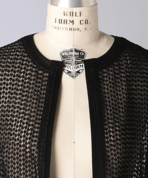 ブラミンク blaminkノーカラージャケット ブラック シルバー フリンジ UNITED ARROWS（ユナイテッドアローズ）の「〈 BLAMINK（ブラミンク