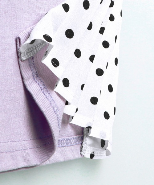 BRANSHES（ブランシェス）の「脇プリーツ切替半袖ワンピース（ワンピース・キッズ・ラベンダー/カーキ/ブラック・90cm/100cm/110cm/120cm/130cm）」の8枚目の写真