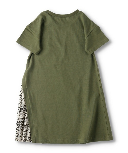 BRANSHES（ブランシェス）の「脇プリーツ切替半袖ワンピース（ワンピース・キッズ・ラベンダー/カーキ/ブラック・90cm/100cm/110cm/120cm/130cm）」の13枚目の写真