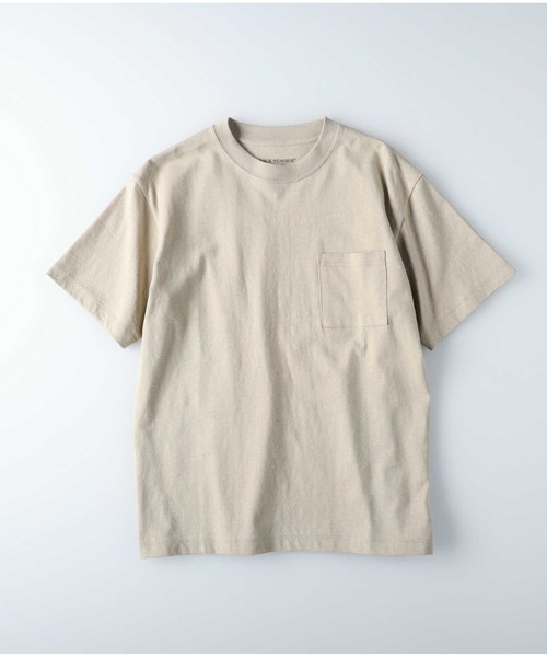 BACK NUMBER（バックナンバー）の「【BACK NUMBER】ヘンプクルーネックＴシャツ（Tシャツ/カットソー・メンズ・ベージュ/ブラウン/キナリ・M/L/XL）」の2枚目の写真