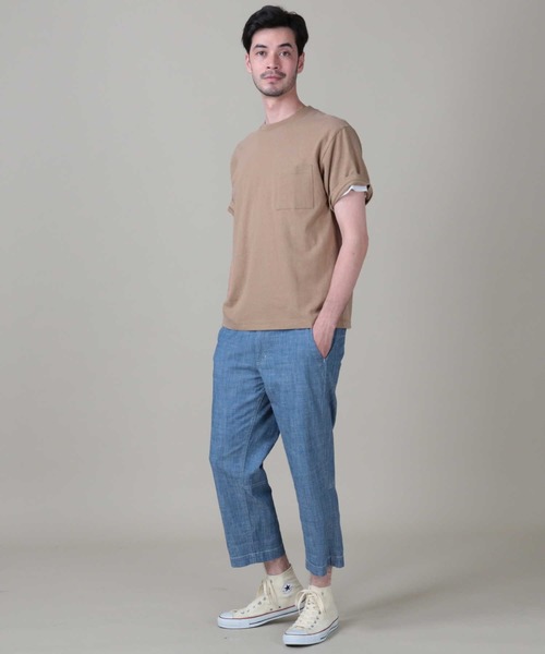 BACK NUMBER（バックナンバー）の「【BACK NUMBER】ヘンプクルーネックＴシャツ（Tシャツ/カットソー・メンズ・ベージュ/ブラウン/キナリ・M/L/XL）」の12枚目の写真