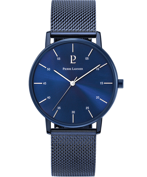 PIERRE LANNIER（ピエール・ラニエ）の「【PIERRELANNIER】シティライン メッシュベルトウォッチ（アナログ腕時計・メンズ・ダークネイビー/ホワイト/ネイビー/ブラック・フリー）」の4枚目の写真