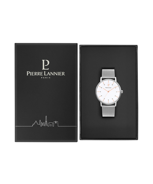 PIERRE LANNIER（ピエール・ラニエ）の「【PIERRELANNIER】シティライン メッシュベルトウォッチ（アナログ腕時計・メンズ・ダークネイビー/ホワイト/ネイビー/ブラック・フリー）」の10枚目の写真