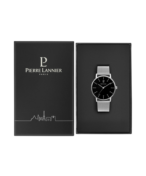 PIERRE LANNIER（ピエール・ラニエ）の「【PIERRELANNIER】シティライン メッシュベルトウォッチ（アナログ腕時計・メンズ・ダークネイビー/ホワイト/ネイビー/ブラック・フリー）」の8枚目の写真