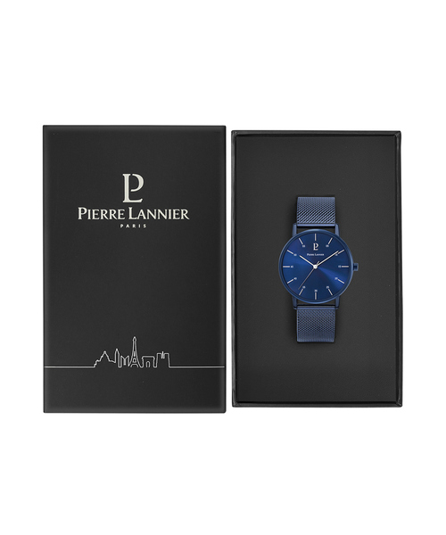 PIERRE LANNIER（ピエール・ラニエ）の「【PIERRELANNIER】シティライン メッシュベルトウォッチ（アナログ腕時計・メンズ・ダークネイビー/ホワイト/ネイビー/ブラック・フリー）」の6枚目の写真