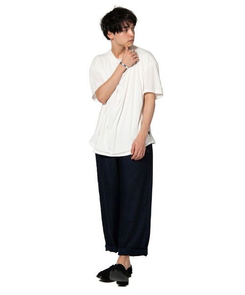 glamb(グラム)の「【glamb】Drape layered CS/GB0220/CS12(Tシャツ/カットソー・メンズ・ホワイト/ブラック・1/2/4/3)」の7枚目の写真