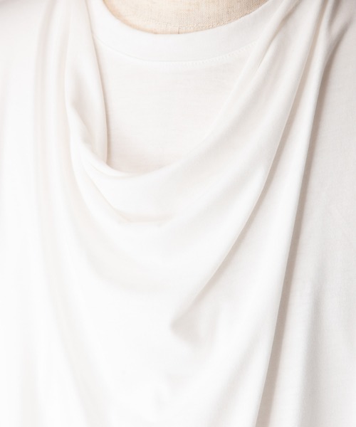 glamb(グラム)の「【glamb】Drape layered CS/GB0220/CS12(Tシャツ/カットソー・メンズ・ホワイト/ブラック・1/2/4/3)」の3枚目の写真