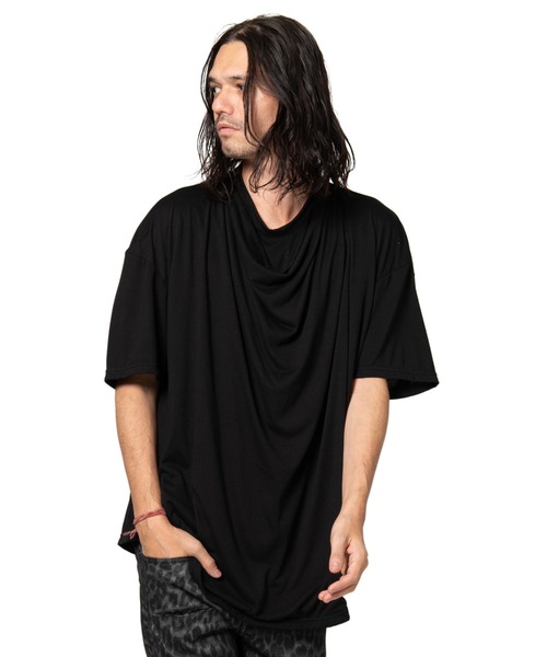 glamb(グラム)の「【glamb】Drape layered CS/GB0220/CS12(Tシャツ/カットソー・メンズ・ホワイト/ブラック・1/2/4/3)」の18枚目の写真