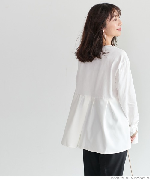 coca（coca）（コカ）の「切り替え裾タックトップス（Tシャツ/カットソー・レディース・ホワイト/ブラック・ONE SIZE）」の15枚目の写真