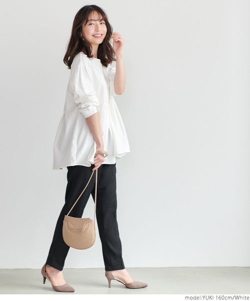 coca（coca）（コカ）の「切り替え裾タックトップス（Tシャツ/カットソー・レディース・ホワイト/ブラック・ONE SIZE）」の16枚目の写真