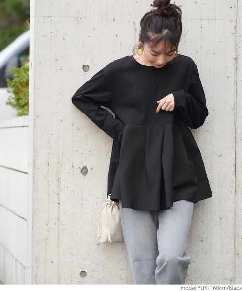 coca（coca）（コカ）の「切り替え裾タックトップス（Tシャツ/カットソー・レディース・ホワイト/ブラック・ONE SIZE）」の19枚目の写真