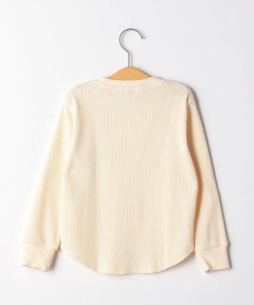 green label relaxing（グリーンレーベルリラクシング）の「【キッズ】〔吸水速乾〕ドライワッフルプルオーバー ロングスリーブ（Tシャツ/カットソー・キッズ・ナチュラル/ダークグレー/コバルトブルー/ライム/ブラック/ケリー/ピンク・105/115/95/135/125）」の19枚目の写真