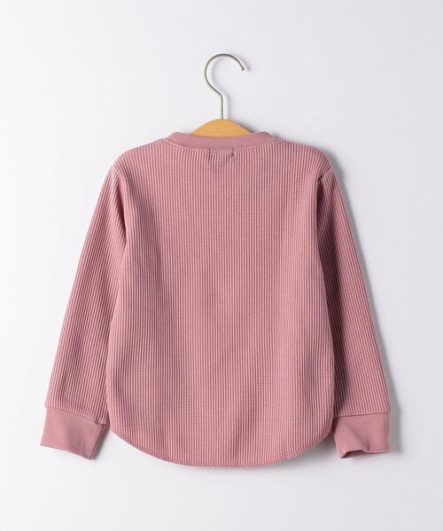 green label relaxing（グリーンレーベルリラクシング）の「【キッズ】〔吸水速乾〕ドライワッフルプルオーバー ロングスリーブ（Tシャツ/カットソー・キッズ・ナチュラル/ダークグレー/コバルトブルー/ライム/ブラック/ケリー/ピンク・105/115/95/135/125）」の21枚目の写真