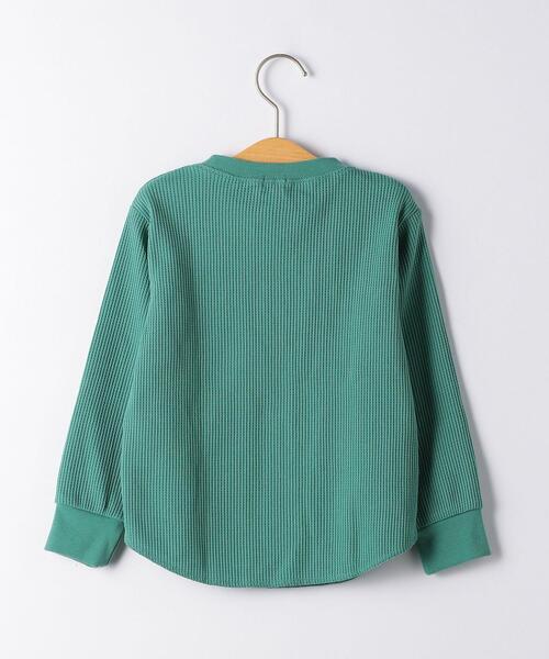 green label relaxing（グリーンレーベルリラクシング）の「【キッズ】〔吸水速乾〕ドライワッフルプルオーバー ロングスリーブ（Tシャツ/カットソー・キッズ・ナチュラル/ダークグレー/コバルトブルー/ライム/ブラック/ケリー/ピンク・105/115/95/135/125）」の22枚目の写真