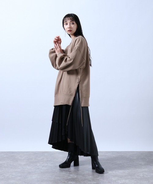 Ado HARE サイドレースアップローズシシュウスウェット　Mサイズ Ado×HARE/UNISEX】サイドレースアップローズシシュウスウェット M