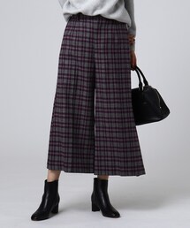 UNTITLED | リチェッタネーヴェチェックワイドクロップトトラウザー(その他パンツ)