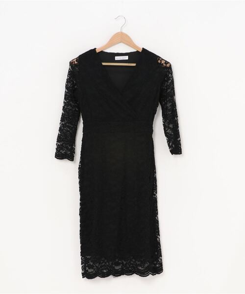 Lace Ladies(レースレディース)の「Vネック 総レース フォーマルタイトワンピースドレス(ドレス・レディース・ブラック/ネイビー・S/M/L)」の13枚目の写真