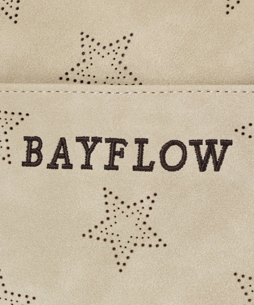 BAYFLOW(ベイフロー)の「ホシパンチングロゴトート S(トートバッグ・レディース・ベージュ/ライトブルー・FREE)」の6枚目の写真