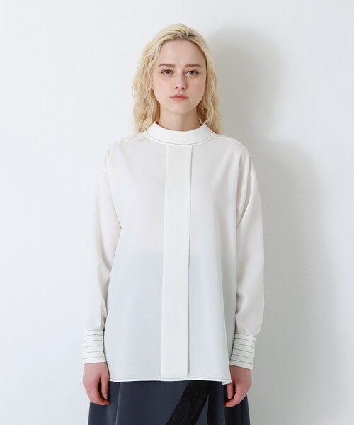 LOVELESS（ラブレス）の「カラー ステッチ 2フェイス シャツ（シャツ/ブラウス・レディース・ブラック/オフホワイト/ベージュ系その他・36/34）」の19枚目の写真