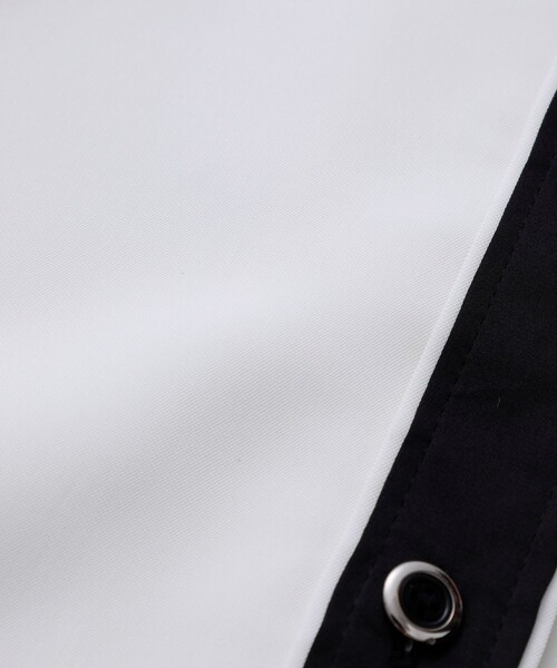 LOVELESS（ラブレス）の「カラー ステッチ 2フェイス シャツ（シャツ/ブラウス・レディース・ブラック/オフホワイト/ベージュ系その他・36/34）」の5枚目の写真