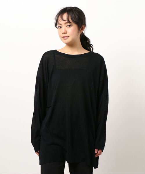 STYLEBLOCK(スタイルブロック)の「麻タッチバックリボンシアープルオーバー(Tシャツ/カットソー・レディース・アイボリー/モカ/ブラック/ミント・M)」の3枚目の写真